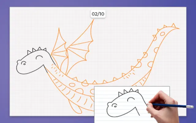 How to Draw Dragon android App screenshot 4